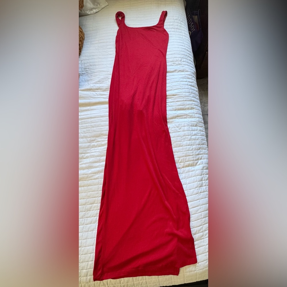 Elegant Red Maxi Dress